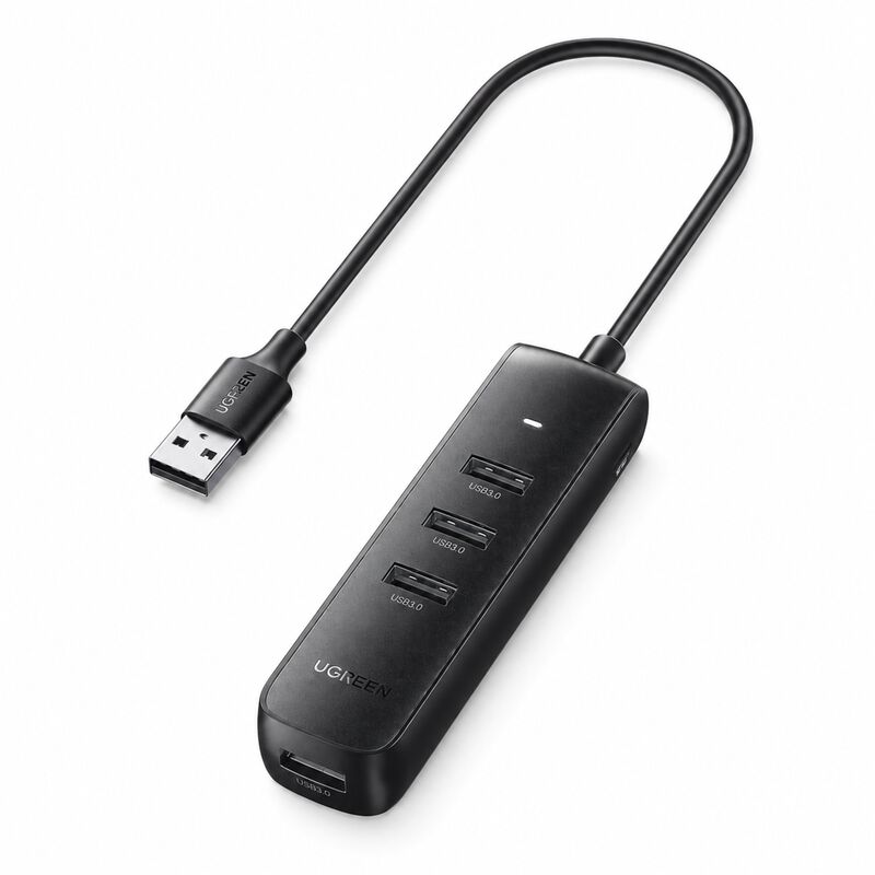 Hub Usb-a 3.0 4 En 1 5gbps Usb-c Led Cable 25cm... image number null