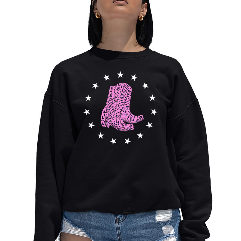 Sudadera De Cuello Redondo Word Art Para Mujer ... image number null