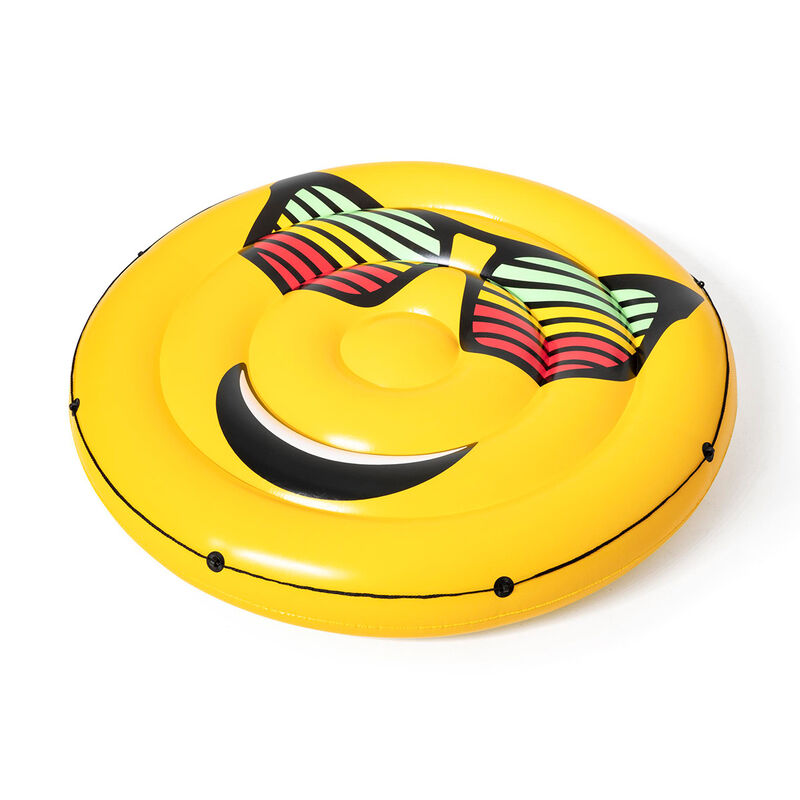 Cama Inflable Circular 1.88m Figura Emoji Sonri... image number null