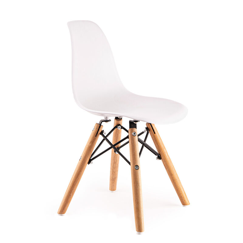 Silla Infantil Modelo Eames Blanca image number null