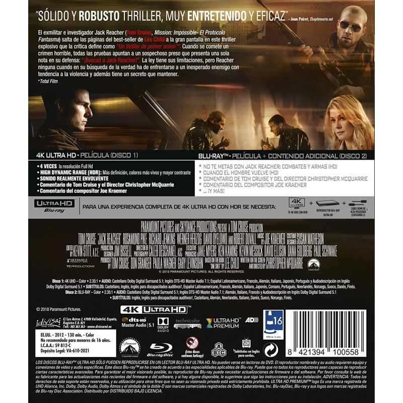 Jack Reacher (UHD) - BD [Blu-ray] image number null