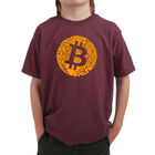 Camiseta Word Art para ni&ntilde;o - Bitcoin - Granate