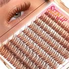 Pesta&ntilde;as Postizas Seeklip Drifter Brown Estilo Wispy En Racimo