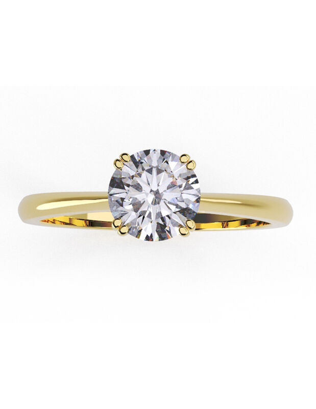 Anillo de Compromiso de 14K con Diamante de Lab... image number null