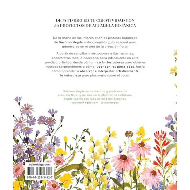 Flores silvestres a la acuarela. Manual de pint... image number null