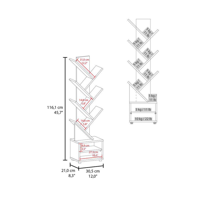 Librero Kings Fresno Europeo Y Wengue Virtual M... image number null