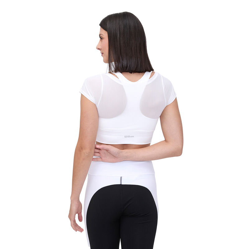 Playera Deportiva Wilson para mujer BLANCO EG image number null