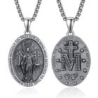 Collar Admetus Medalla Milagrosa 38&times;27 mm Plata