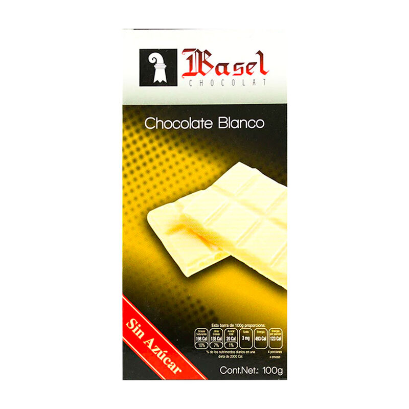 CHOC BASEL BLANCO S/ AZ&Atilde;&Scaron;CAR 100G image number null