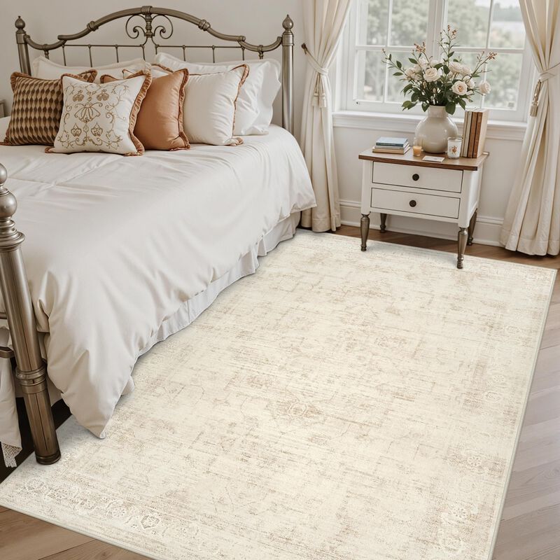 Alfombra Luxturiy 183 cm &times; 183 cm Lavable Beige image number null