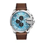 Reloj Cron&oacute;grafo Diesel Mega Chief Para Hombre, Color Plateado Y Azul Dz4657