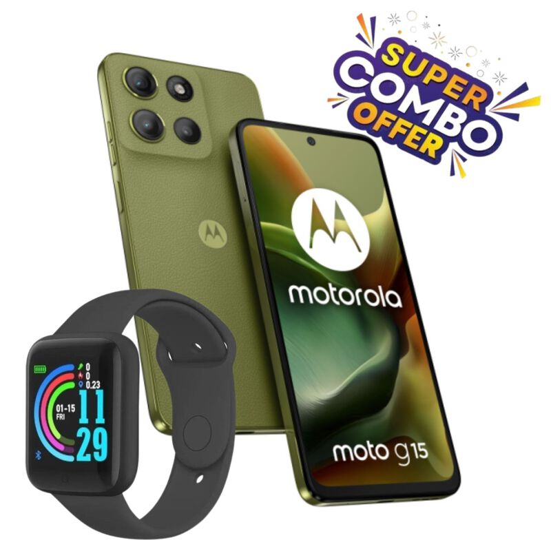 Combo Moto G15 Doble Sim 128GB/4RAM Verde + Sma... image number null