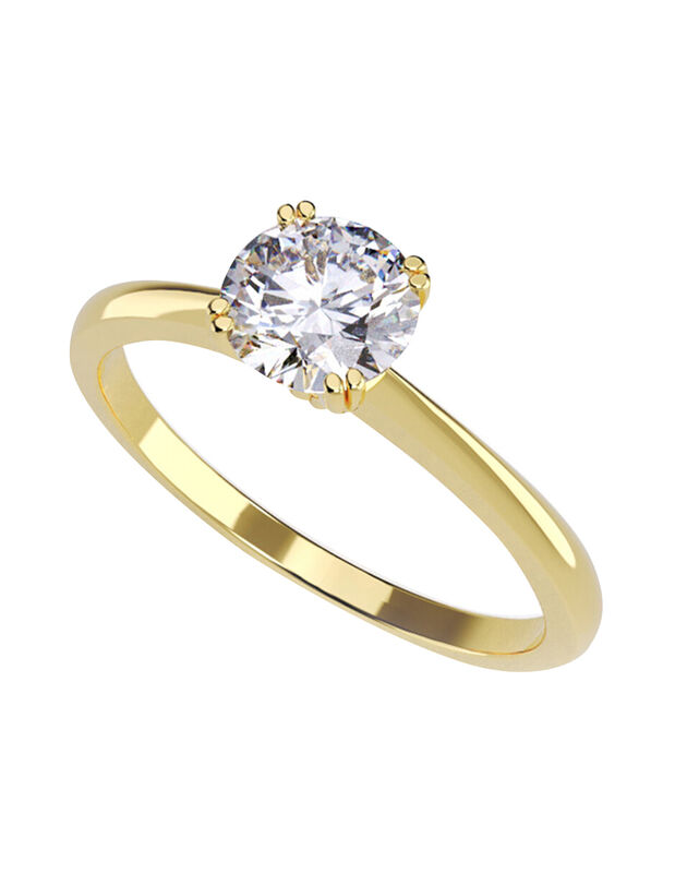 Anillo de Compromiso de 14K con Diamante de Lab... image number null