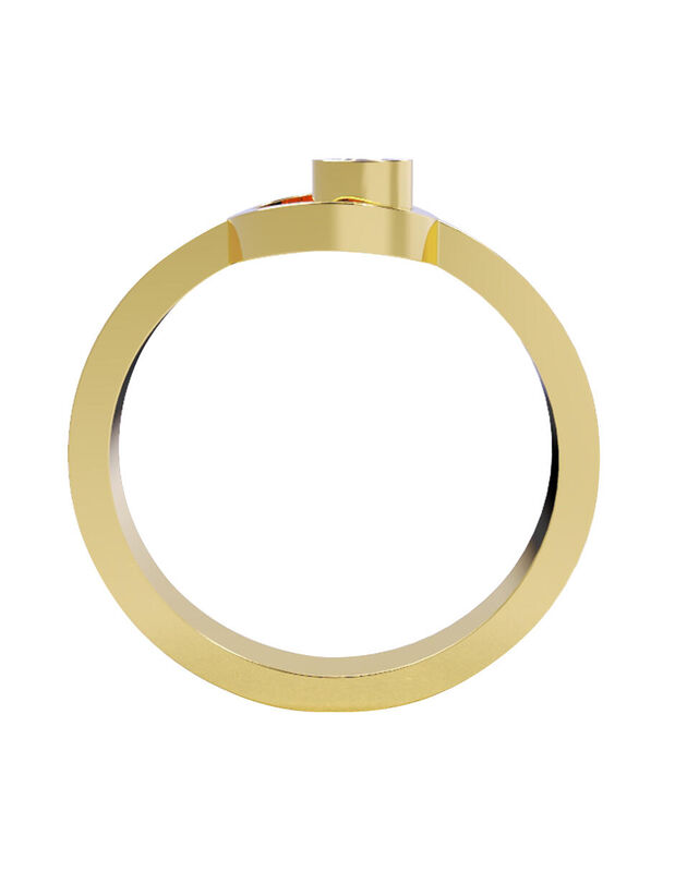 Anillo de Compromiso de 14K con Diamante de Lab... image number null