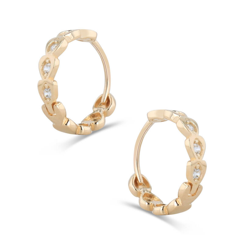 Arracadas De Oro Amarillo 14K Con Zirconias (10... image number null