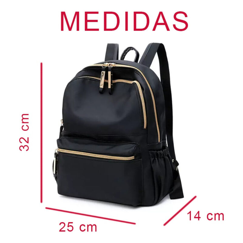 Bolsa Mochila Impermeable Antirrobo Negra image number null