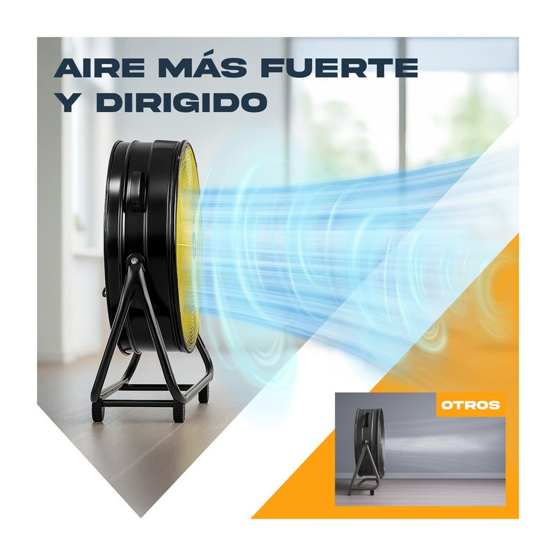 Ventilador Industrial Metalico Piso 180w 2 Velo... image number null