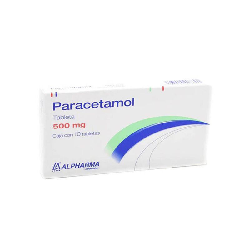Paracetamol Tabletas, 500 Mg, 10 Piezas image number null