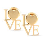 Broqueles De Oro Amarillo 14k (love)