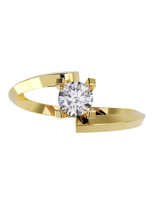 Anillo de Compromiso de 14K con Diamante de Lab... image number null