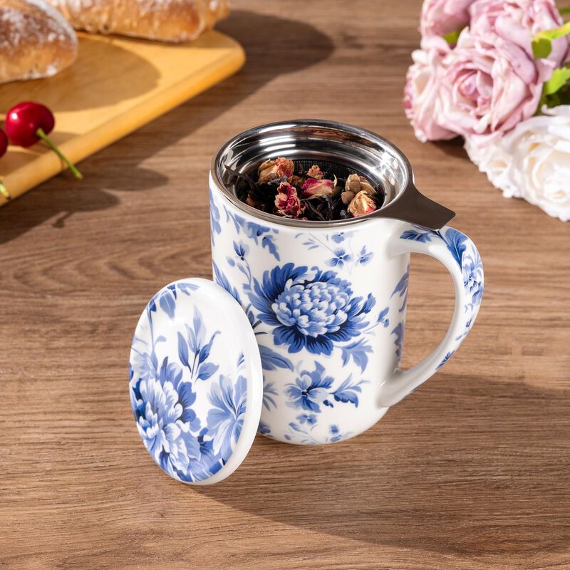 Taza De T&eacute; Amorarc 532 ml Con Infusor Y Tapa image number null