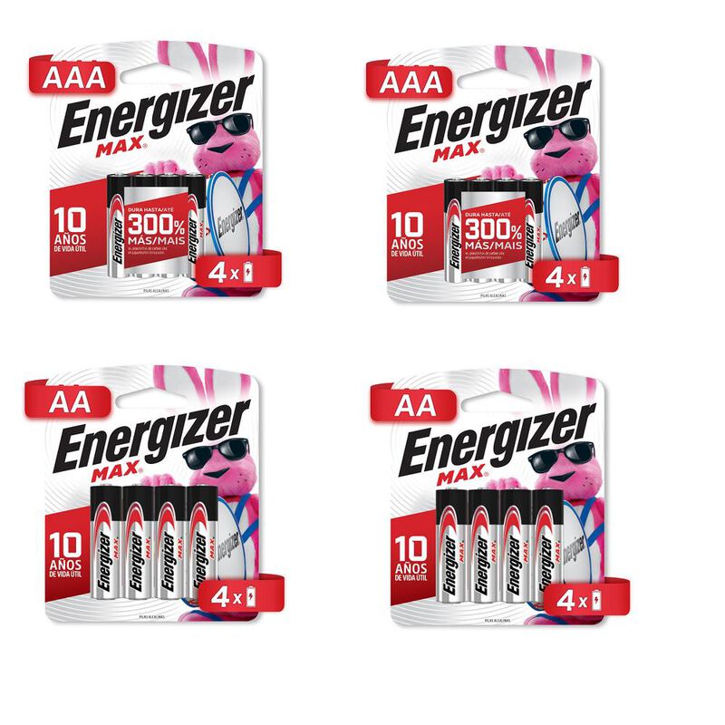 Combo Pila Energizer Max Alcalina 8 pilas Aa Y ... image number null