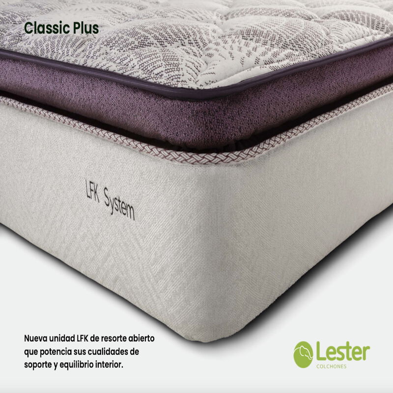 Colchón Queen Size Lester Classic Plus - Línea ... image number null