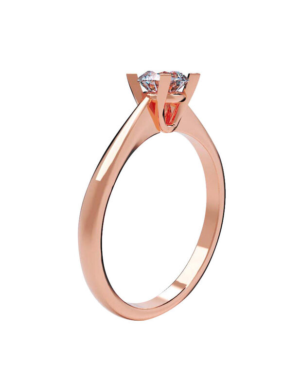 Anillo de Compromiso en Oro de 14K con Circonia... image number null