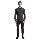 Atlo Camisa Lisa Manga Larga Black Para Hombre