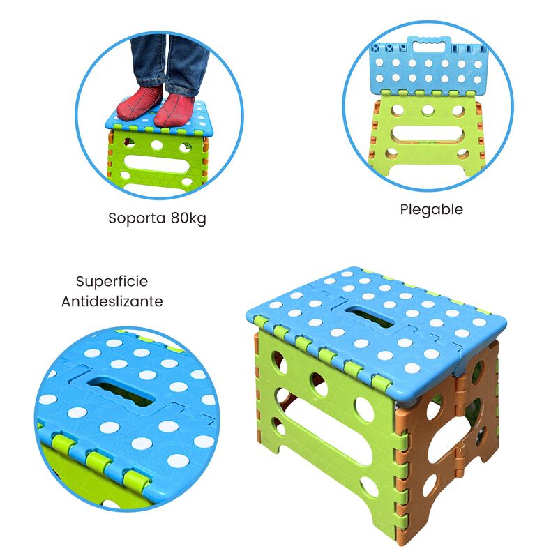 Banco Banquito Infantil Plegable con Antiderrap... image number null