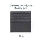 Cabecera Nemi Queen Size Gris Plata