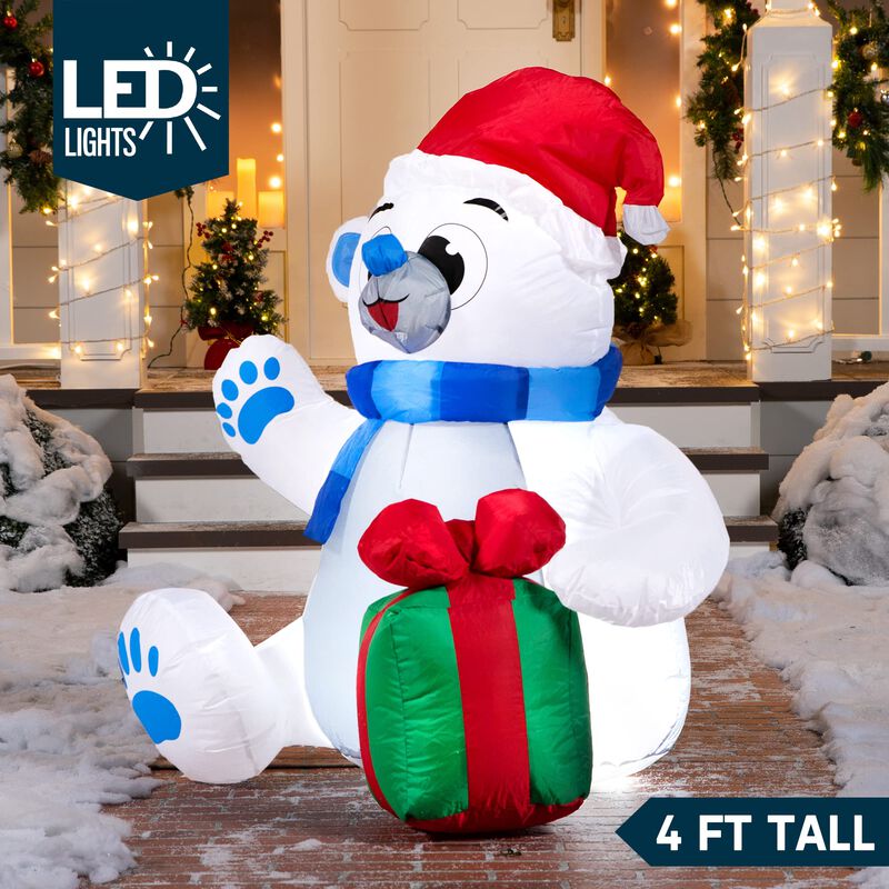 Oso Polar Joiedomi Inflable Navide&ntilde;o De 1,2 M C... image number null