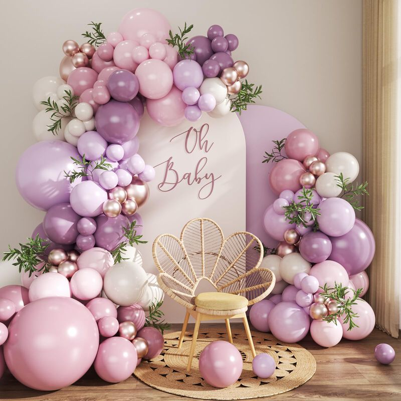 Kit De Arco De Globos Joyfloat 128 Piezas Rosa ... image number null