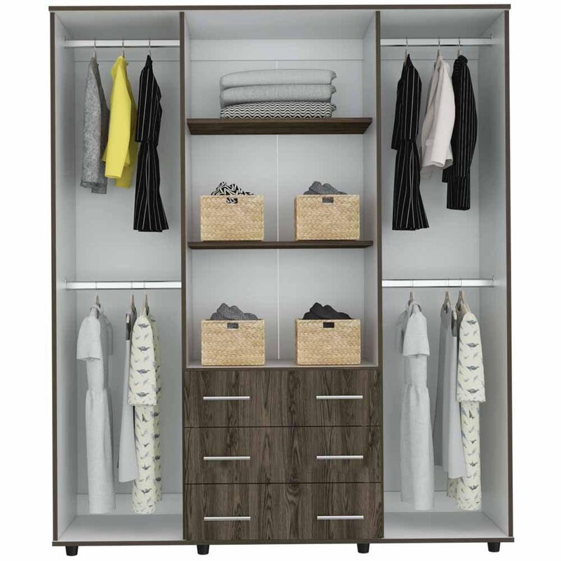 Closet Fontana Chocolate y Blanco Virtual Muebl... image number null