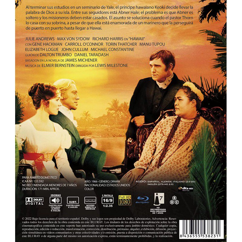 Hawaii [blu-ray.] (1966) image number null