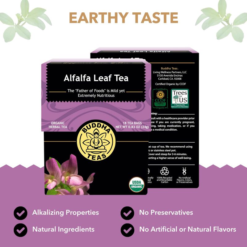 Buddha Teas - T&eacute; De Hoja De Alfalfa, 18 Bolsas ... image number null