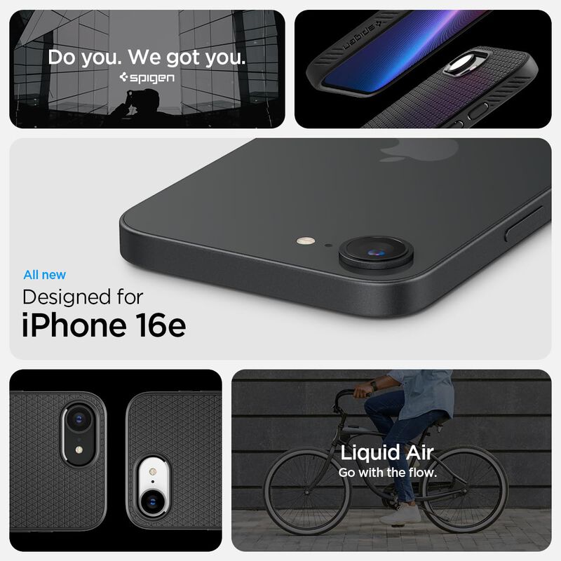 Funda Spigen Liquid Air Negra Mate Para Iphone ... image number null