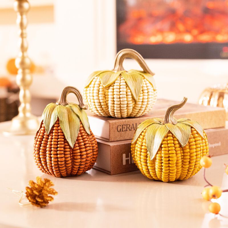 Juego De 3 Calabazas Decorativas Valery Madelyn... image number null