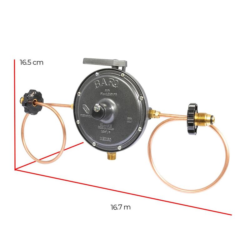Regulador Gas L.p. Para 2 Cilindros Mod. Reg201... image number null