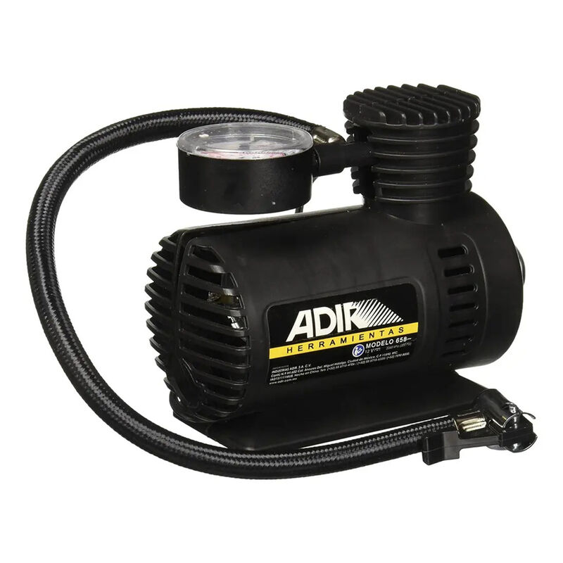 Compresor Adir 658 Con Man&oacute;metro 12v Negro 300 ... image number null