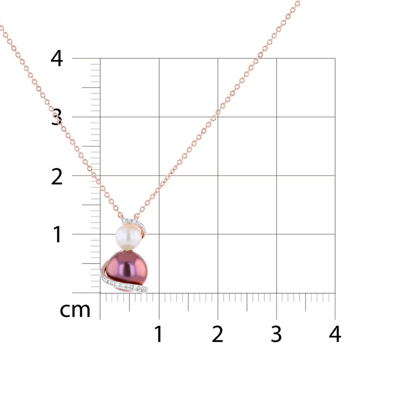 Gargantilla De Oro Rosa 14k Con 6pts De Diamant... image number null