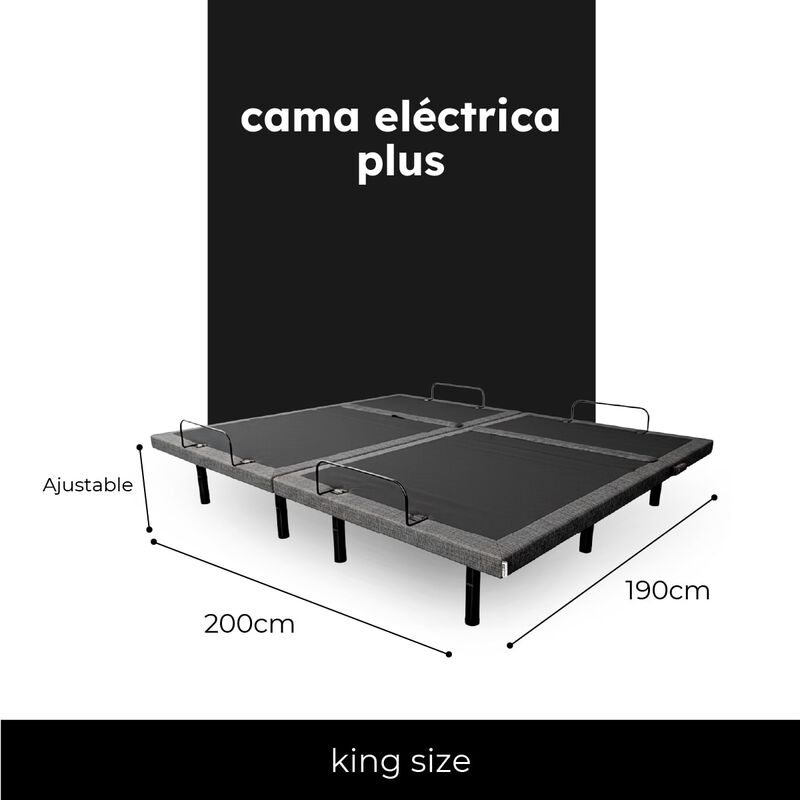 Base De Cama El&eacute;ctrica Ajustable King Size Cont... image number null