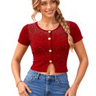 Blusa Estilo Corsetero Bl-1062 Blanco Con Pedrer&iacute;a Fina Y Botones Dorados Para Mujer