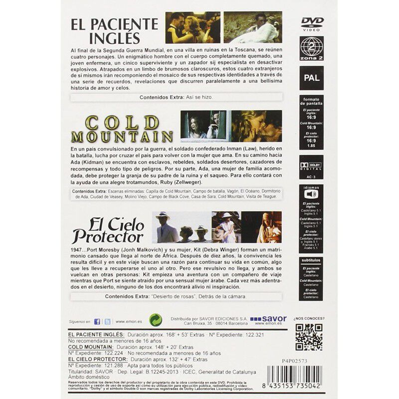 Pack San Valent&iacute;n: El Paciente Ingl&eacute;s + Cold Mo... image number null