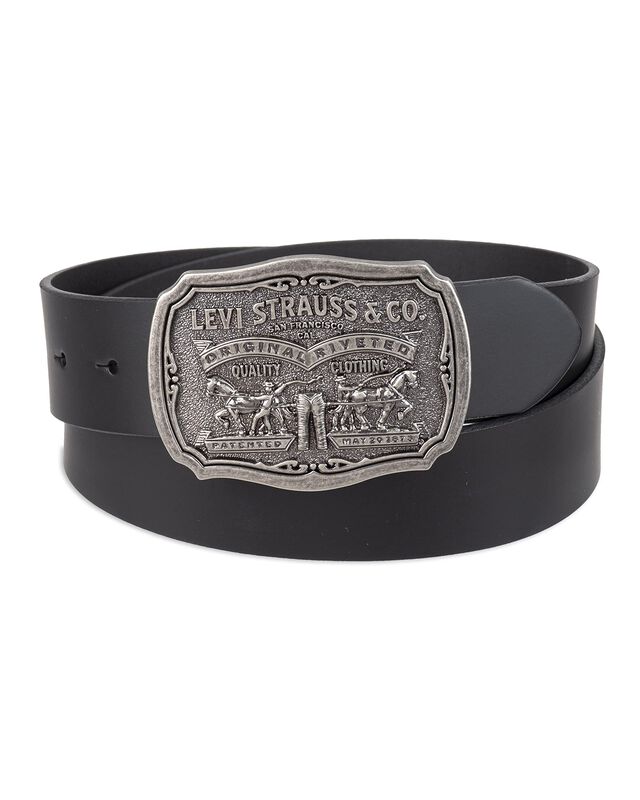 Cintur&oacute;n De Piel Para Hombre Levi's, Negro Con ... image number null
