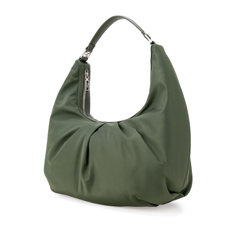 Bolsa Hobo Mediana Con Herraje Color Olivo image number null