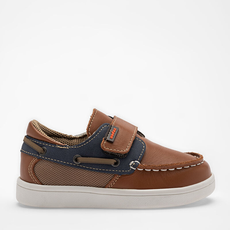 Audaz Zapato Casual De Piel Para Ni&ntilde;o Camel Mar... image number null