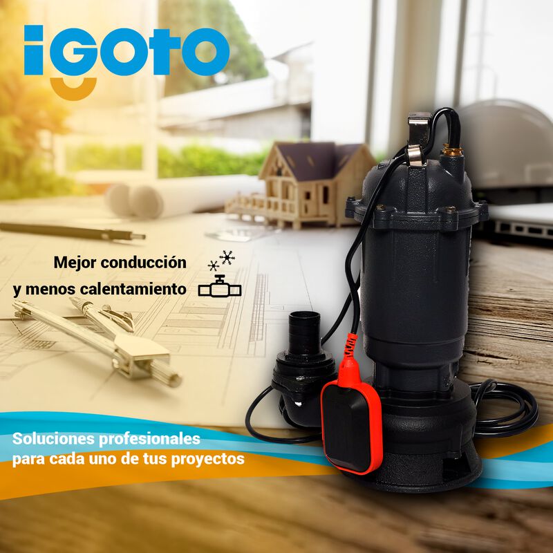 Igoto Wqd16 Bomba Sumergible Agua Turbia 1 Hp, ... image number null