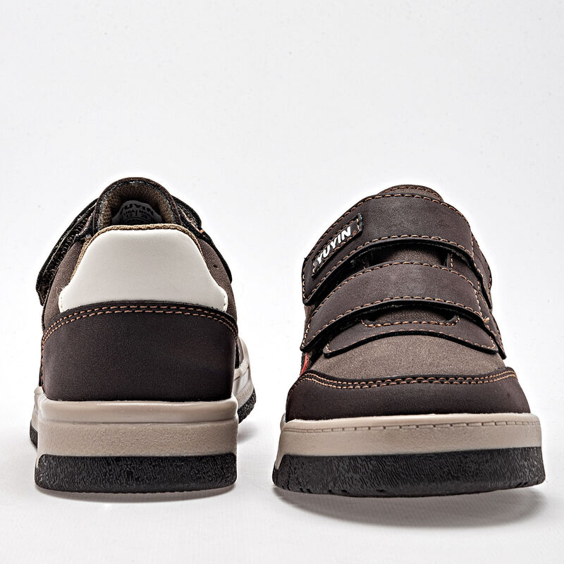 Yuyin Zapato casual para ni&ntilde;o caf&eacute; blanco image number null
