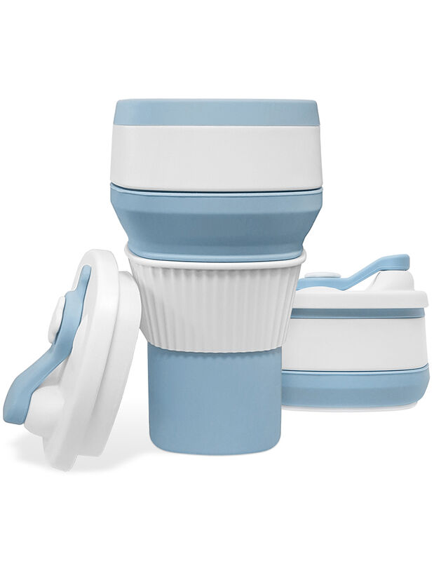 Termo Taza Plegable Meimia 300 ml Azul image number null